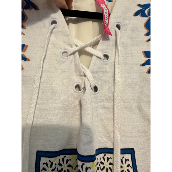 Anthropologie Plenty By Tracy Reese‎ Sleeveless Floral Print Lace-Up Dress S - Picture 8 of 10